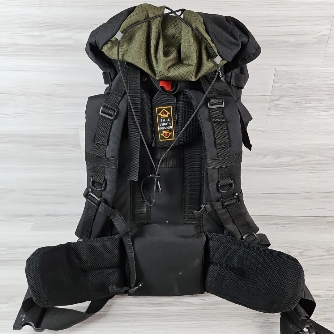 Teton Scout back panel with shoulder straps and the waist belt spread out
